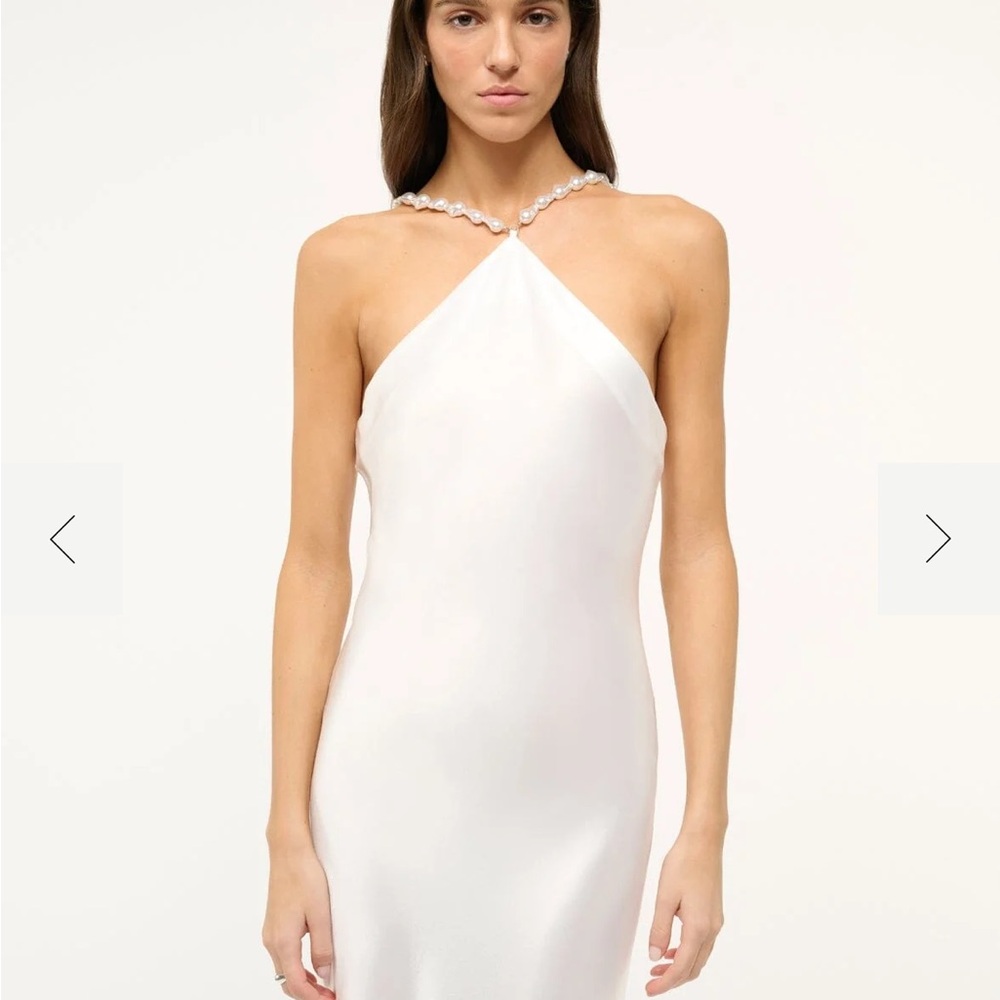 STAUD Cadence Dress in White - Size 4